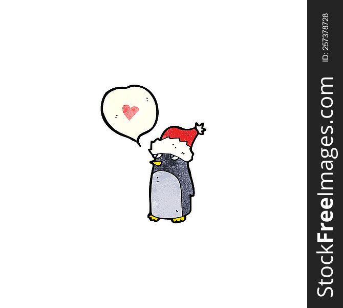 Cartoon Christmas Penguin