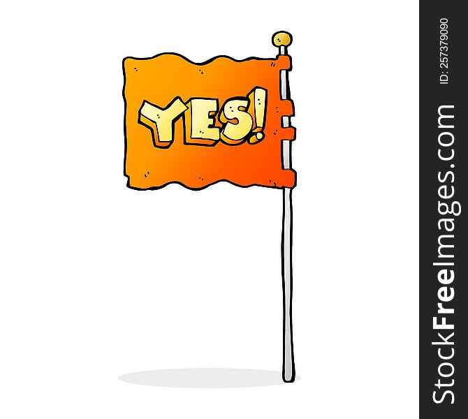 Cartoon Yes Flag