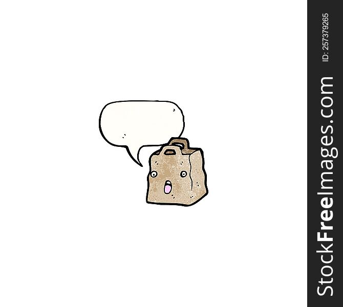 paper bag cartoon character