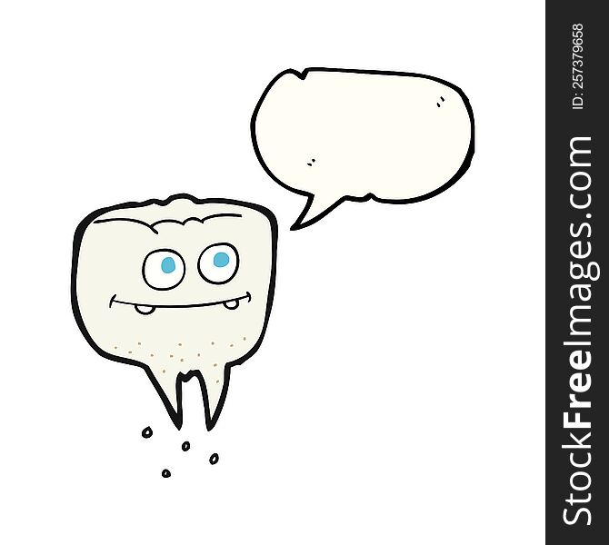 Speech Bubble Cartoon Tooth