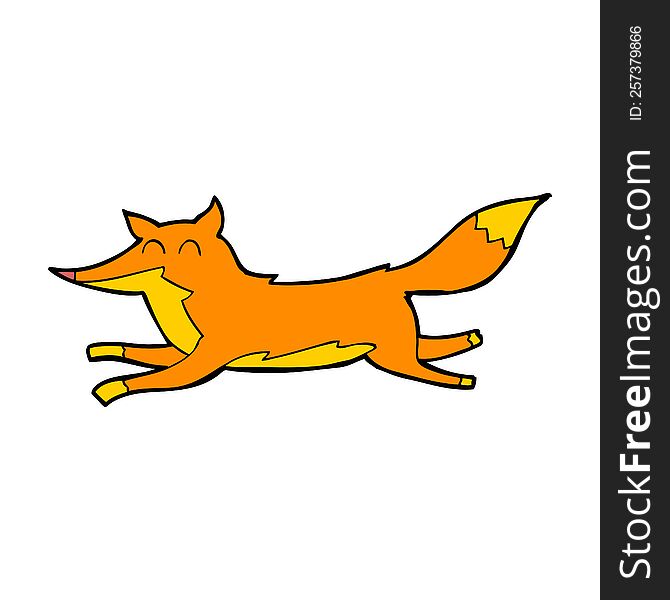 Cartoon Running Fox