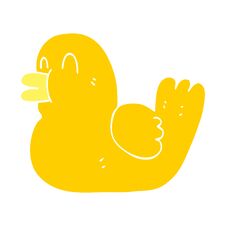 Cartoon Doodle Rubber Duck Royalty Free Stock Photos