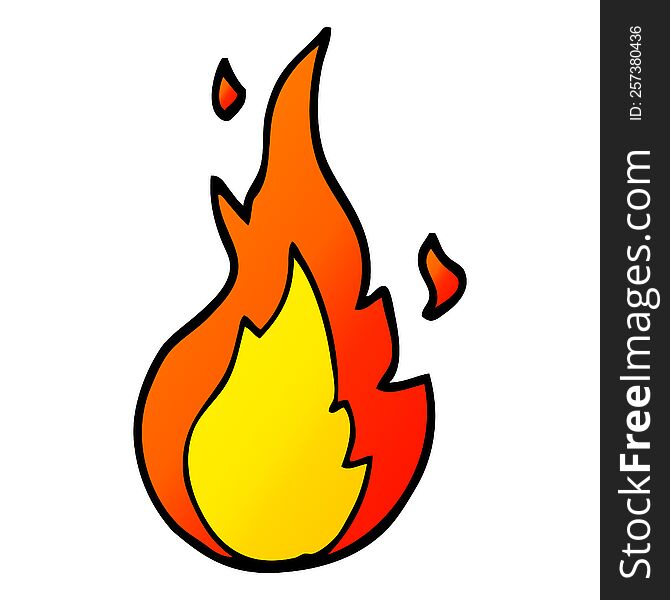 vector gradient illustration cartoon flame symbol