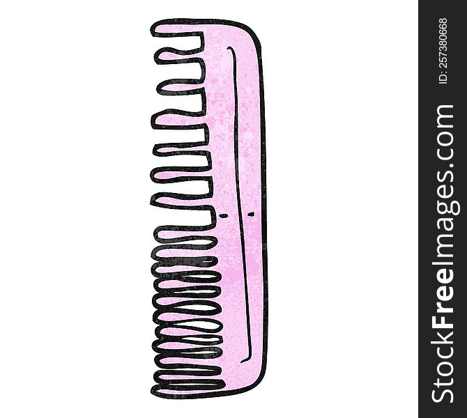 freehand textured cartoon comb