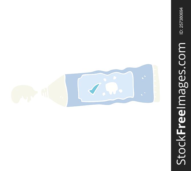 flat color illustration of toothpaste. flat color illustration of toothpaste
