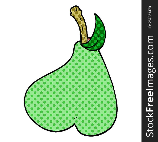 cartoon doodle healthy pear