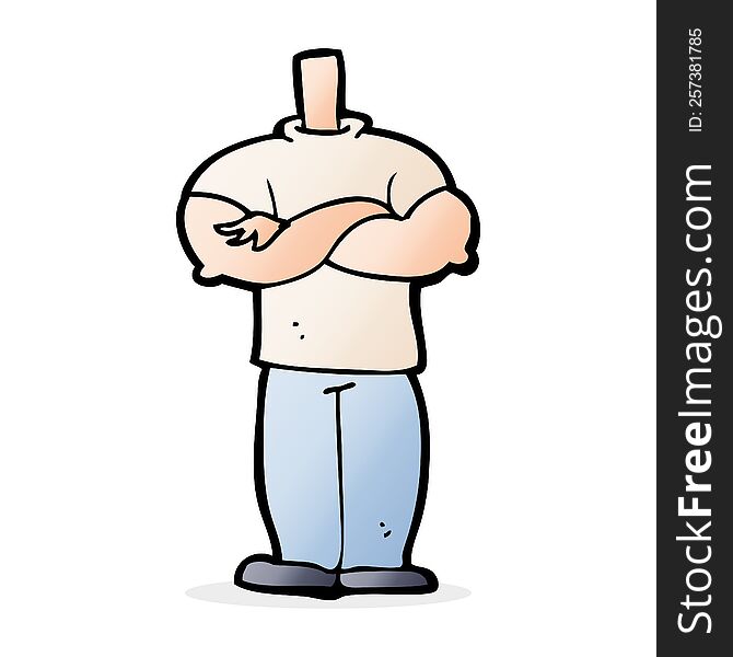 cartoon body with folded arms (mix and match cartoons or add own photos