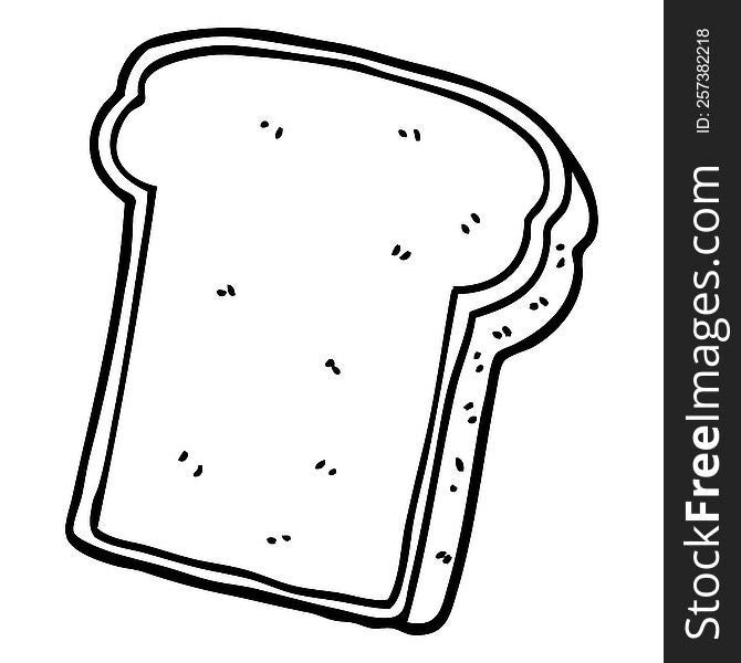Line Drawing Cartoon Slice Of Bread