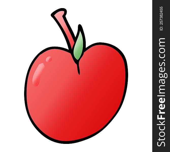 cartoon doodle of an apple