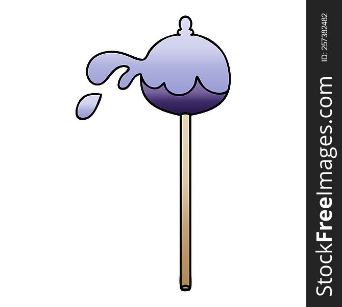 gradient shaded quirky cartoon lolipop. gradient shaded quirky cartoon lolipop