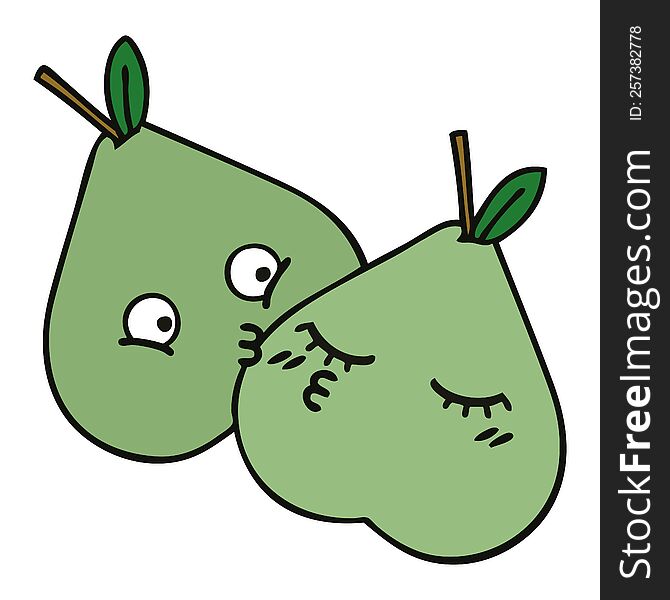 Cute Cartoon Green Pear