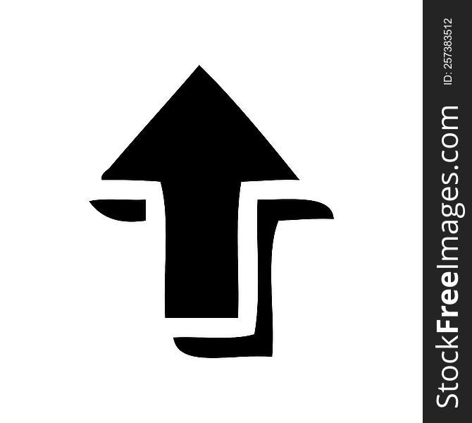 flat symbol pointing arrow