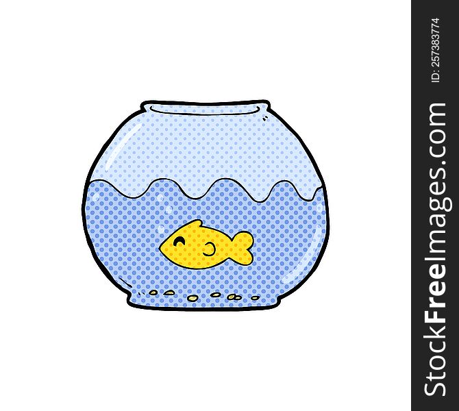 Cartoon Fish In Bowl