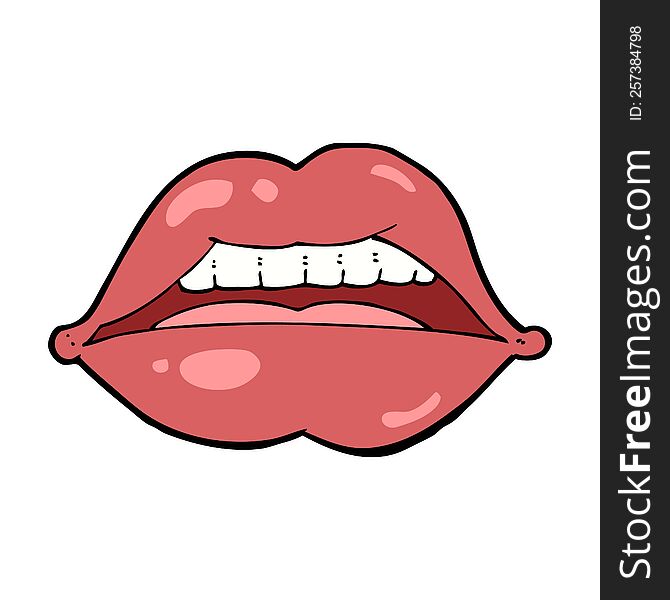 cartoon sexy lips symbol