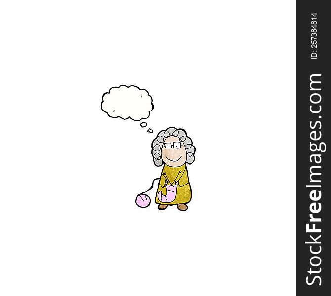 child\'s drawing of an old woman