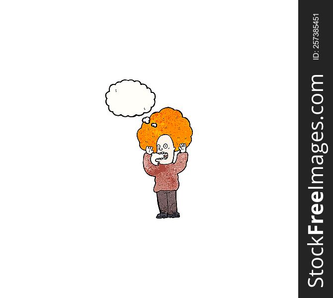 cartoon man with huge ginger hair freaking out