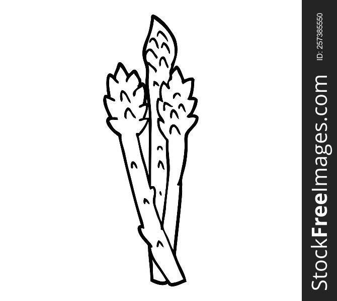 Line Drawing Cartoon Asparagus Plant