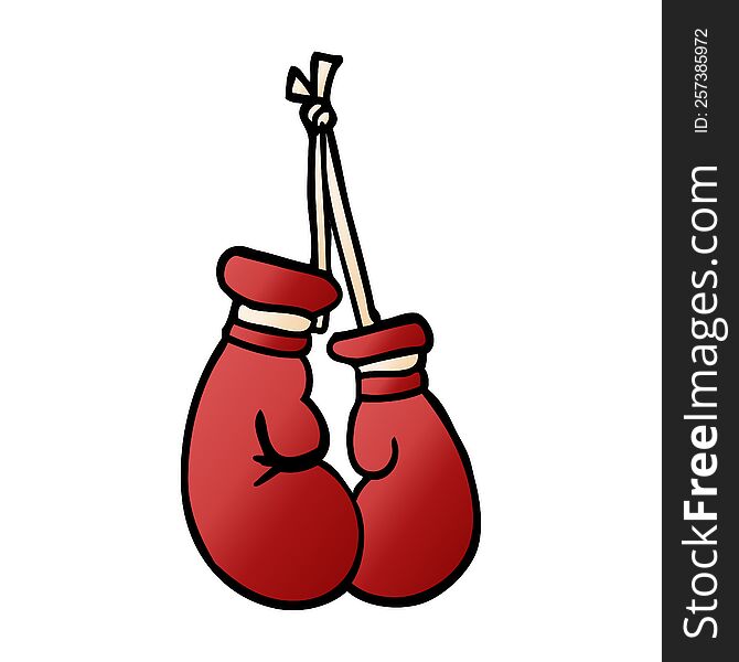 cartoon doodle boxing gloves