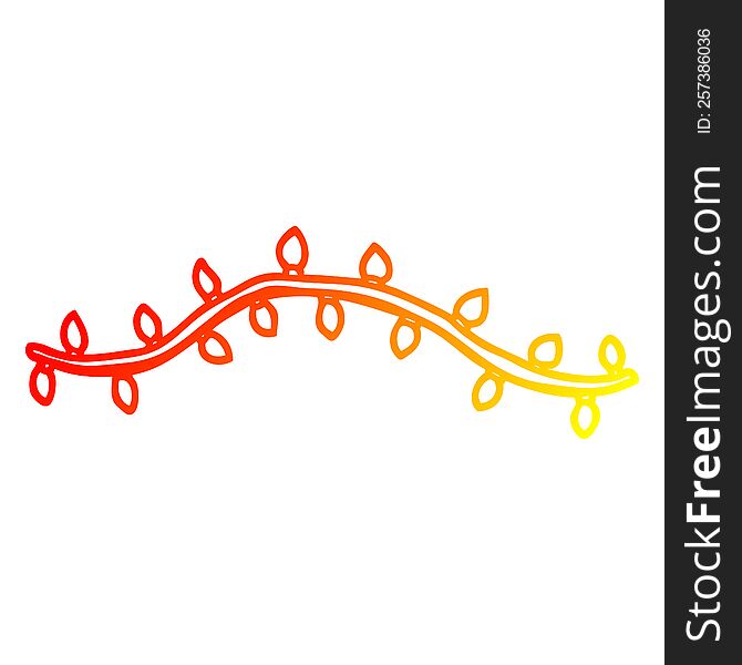 warm gradient line drawing of a cartoon christmas lights