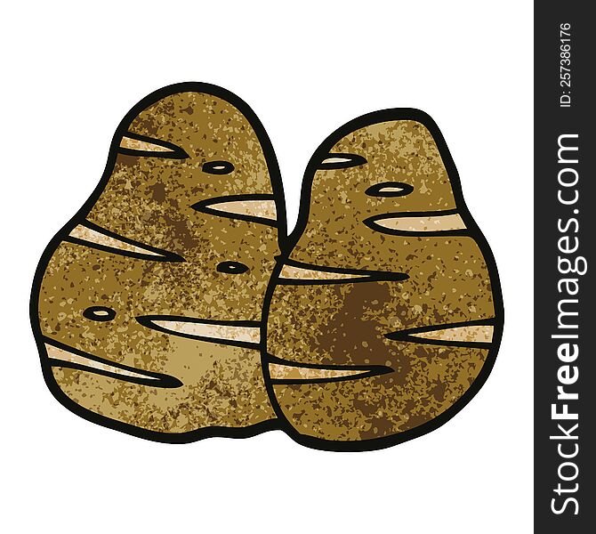 cartoon doodle potatoes