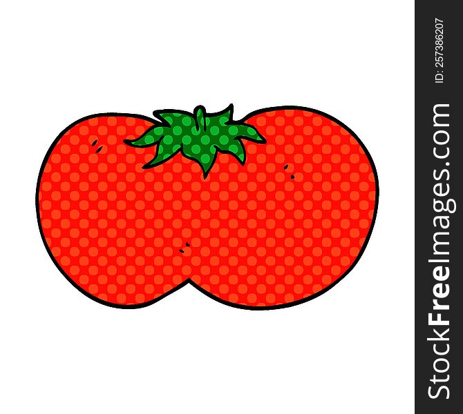 cartoon doodle huge tomato