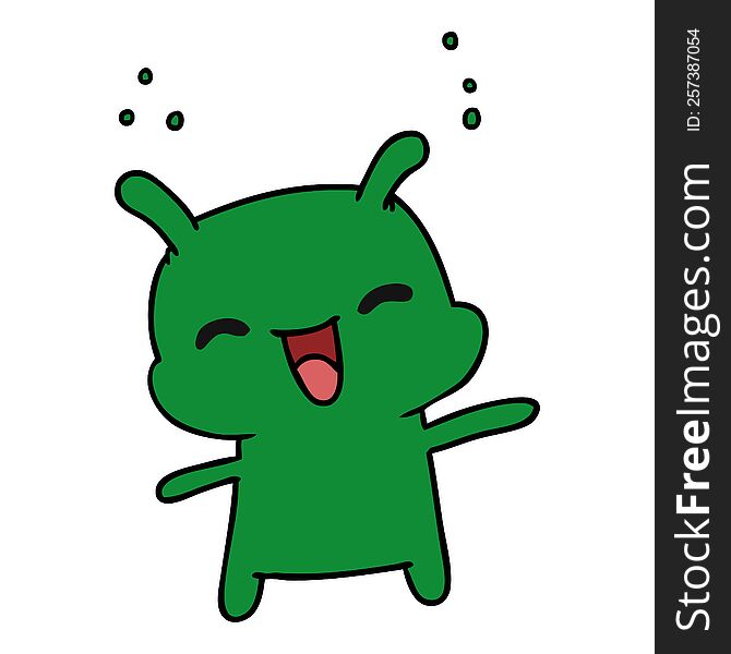Cartoon Kawaii Cute Happy Alien