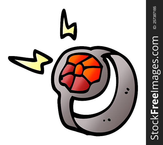 cartoon doodle magical power ring
