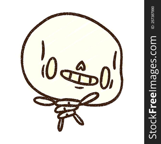 Cute Skeleton Chalk Drawing