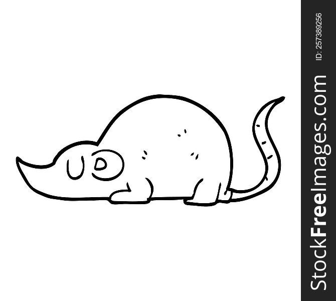 Line Drawing Cartoon Mouse Rat