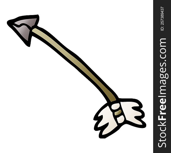 cartoon doodle primitive arrow