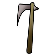 Cartoon Doodle Viking Axe Royalty Free Stock Images