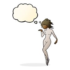 Free Cartoon Future Space Woman With Thought Bubble Royalty Free Stock Photography - 257398207