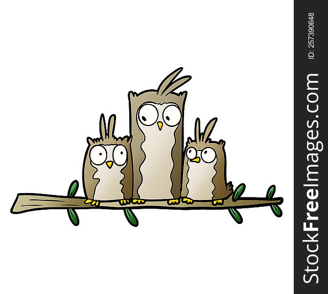 owl family cartoon. owl family cartoon