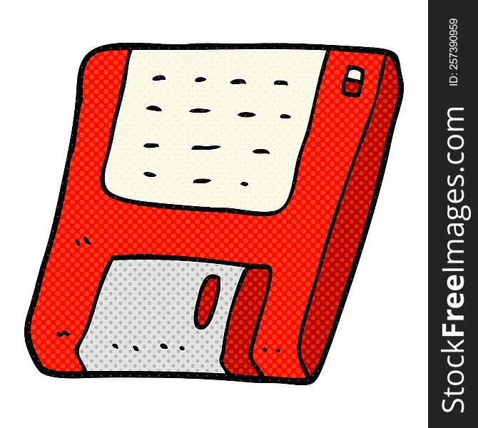 freehand drawn cartoon old computer disk