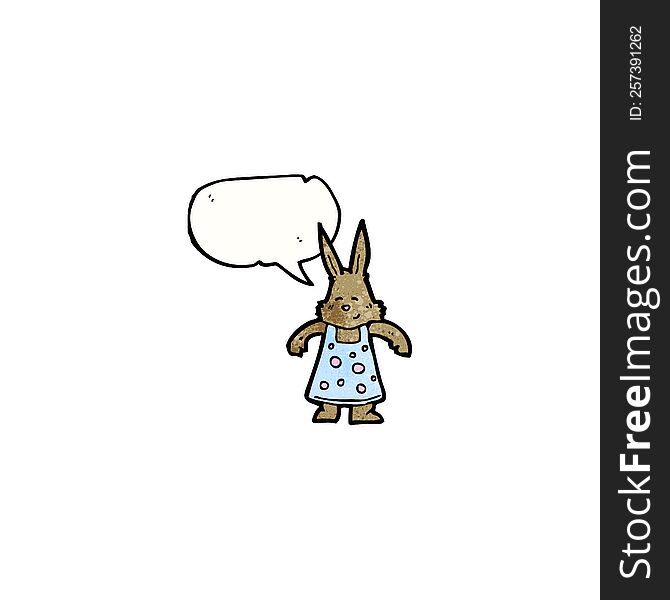 cartoon rabbit in dress