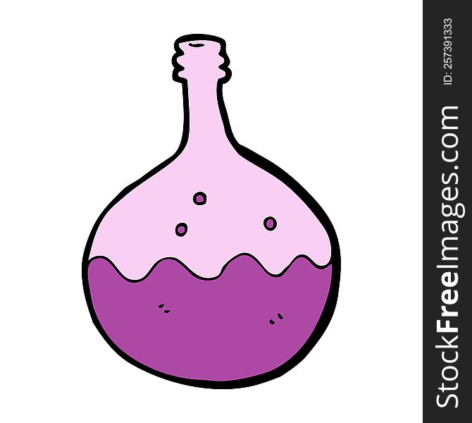 cartoon bubbling chemicals
