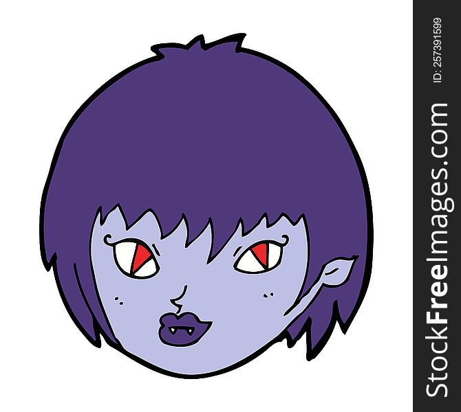 cartoon vampire girl face