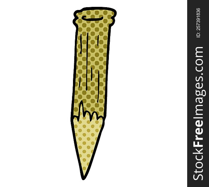 cartoon doodle wooden stake