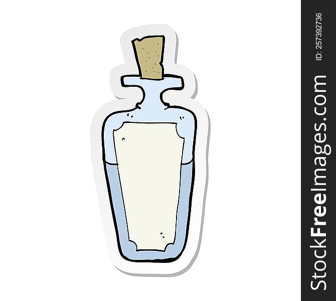 sticker of a cartoon potion bottle