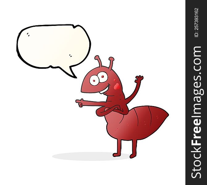 Speech Bubble Cartoon Ant