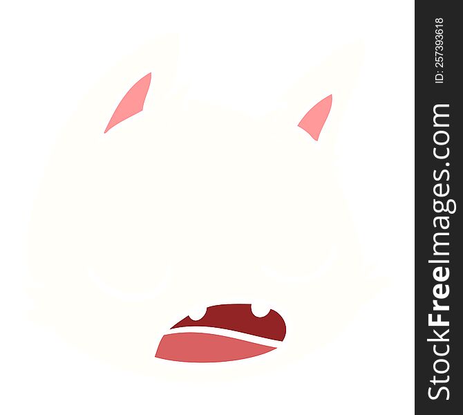 flat color style cartoon cat face