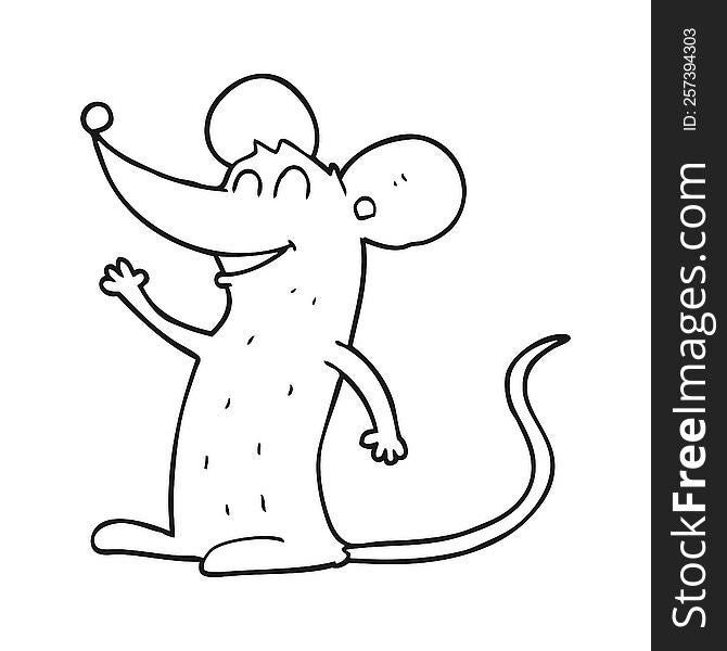 Black And White Cartoon Mouse