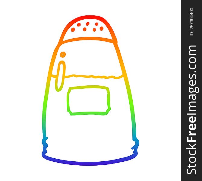 rainbow gradient line drawing of a salt shaker