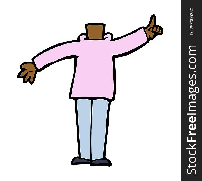 cartoon body with raised hand  (mix and match cartoons or add own photos