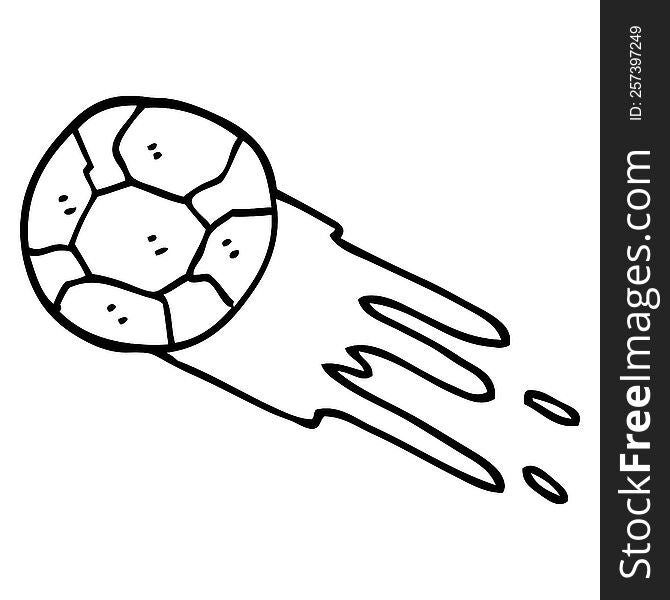 black and white cartoon soccer ball