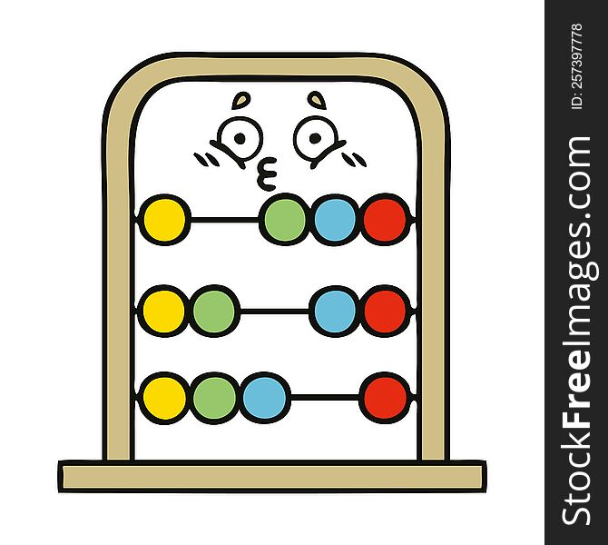 cute cartoon of a abacus. cute cartoon of a abacus