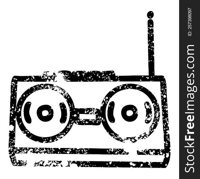 radio cassette player icon symbol