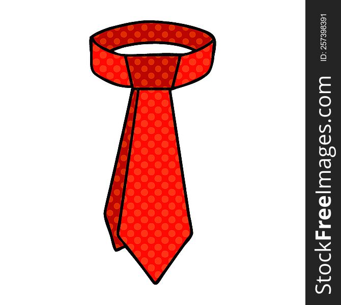quirky comic book style cartoon neck tie
