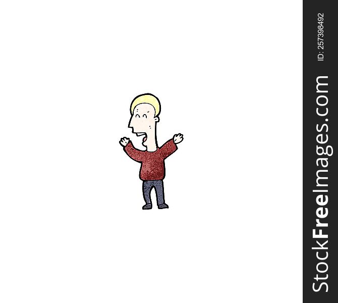 Cartoon Shouting Blond Man