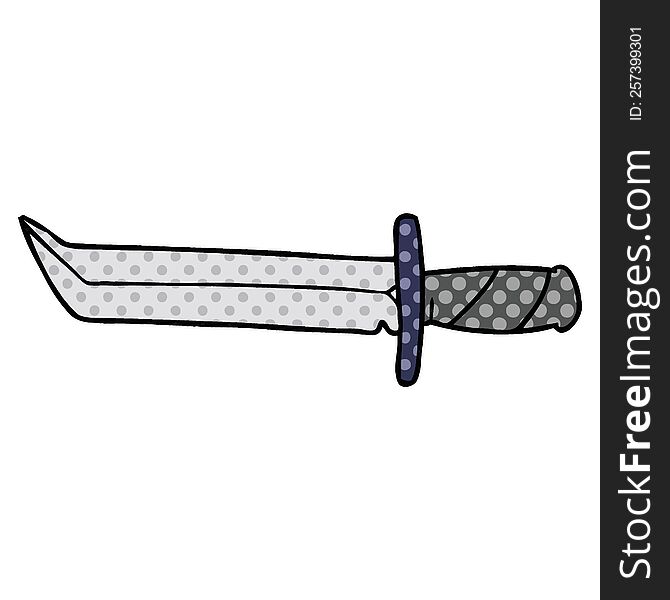 hand drawn cartoon doodle of a short dagger